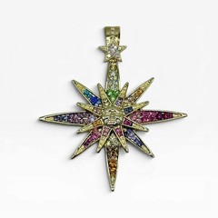 Kirks Folly Super Star Rainbow Crystal Pendant w/ Box