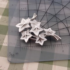 Vintage Crown Trifari Ivy Leaf Layered Brushed Silver Tone Pin Brooch