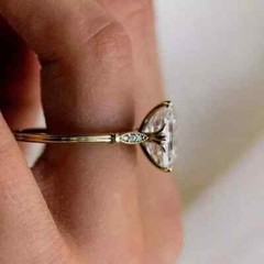 Art Deco Style 3.5Ct Asscher Cut Lab Created Diamond 14K Gold FN Engagement Ring