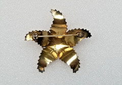Vtg Norway Ivar Holth Gilt Sterling Silver Enamel Starfish Brooch 45mm 8.18 gram