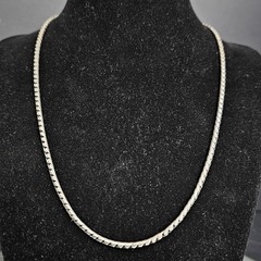 925 Silver Y2K ERA Snakechain Style Necklace 18 Inches, 18 Grams 925 Silver
