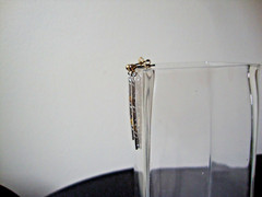 VINTAGE RETRO MOD TWO-TONE SILVER/GOLD STERLING SILVER 925 DANGLE STUD EARRINGS