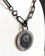 Vintage Unisex Sarah Coventry Zodiac Sign Sagittarius Pewter Pendant Necklace