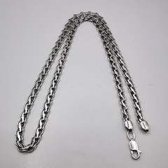 Vintage Signed Handmade 925 Sterling Silver Jewelry Chain 24.02in 0.24inW 1.70oz