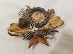 Vintage 1990-John Wind Maximal Art-Large Mixed Metal Travelers Pin/Brooch