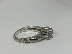 Gorgeous Signed PAJ BB Silvertone CZ Cubic Zirconia Size 6.5 Ring