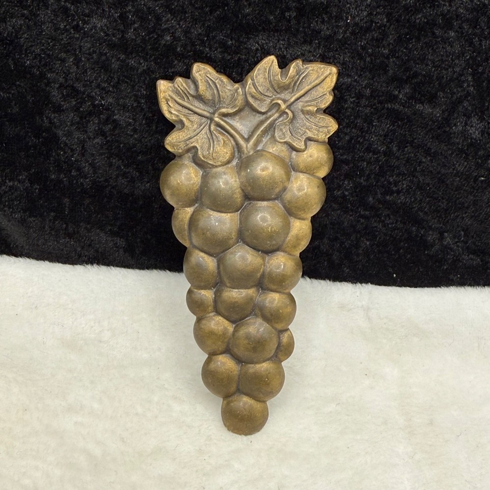 Vintage Brass Grape Cluster Brooch