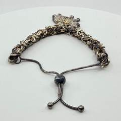 Crystal Elephant Pendant Bracelet Silver Tone Chain Boho Festival Layering Gift