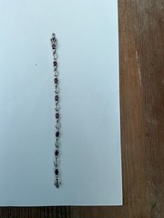 925 Sterling Silver Bracelet with Natural Red Ruby’s with Cubic Zirconia Stones