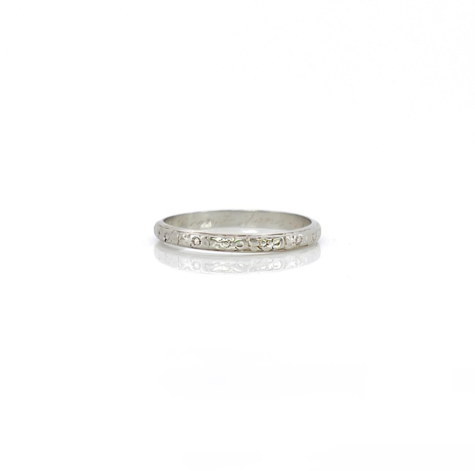 Vintage Belais Wedding Band, Leon to Jane 10-26-35, Size 5.5, 14K