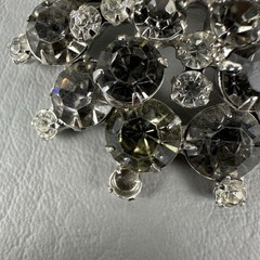 Vintage Juliana Brooch DeLizza & Elster Clear Rhinestone Snowflake #1296 READ!