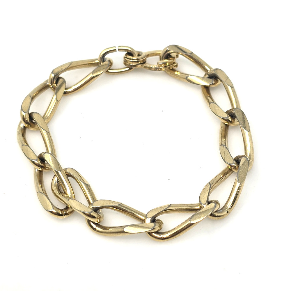 Vintage SPEIDEL Gold Tone Oval Link Bracelet Sister Clasp 7″