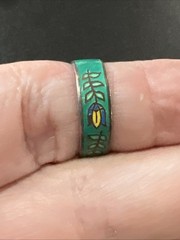 Cloisonne Band Size 7 Green