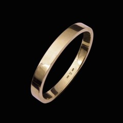 Frantz Hingelberg. Hinged 14k Gold Bangle.