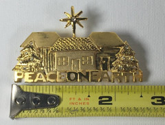 Vintage Casual Corner Sparkling Rhinestones “Peace on Earth” Brooch/Pin Signed