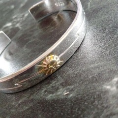 Extremely Popular, Best-Selling Silver 925 Gold Plated Eagle Sunburst Bangle