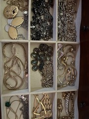7 Tier Jewelry Box Full Of Trifari , Avon, Coro, Napier, Swarovski And Unbranded