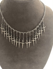 NWT Robert Lee Morris Elizabeth & James Sterling Dagger Necklace W/Pouch $595