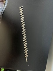 Vintage Modernist Sterling Silver Bracelet, Bars & Spheres Design, Mid – Century