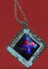 Antique Balkans Folklore necklace pendant silver ornate