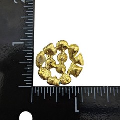 Y2K Multicolor Enamel Rhinestone Statement Earrings Gold Tone 1″