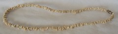 Unisex Beige Cream Puka Heishi Shell Choker Necklace 16 Inches
