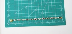 Vintage/Modern Silver & Gold Plated Bracelet Purple Gemstones 925 6211