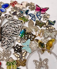 Lot Vtg & Modern Butterfly Pendants Charms Findings Jewelry Craft Repurpose