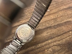 Wristwatch Watch Quartz WS21B PC21 White Face MZ Berger Japan 373A Vintage