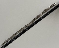LA MODE Sterling Silver ID Bracelet 7” Floral Vintage Etched SHAROIN 13.58 Grams