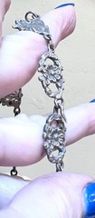 WONDERFUL Antique Italian Designer Ornate .800 Silver Floral Link Necklace