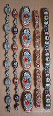 VTG/Antique 5 Micromosaic Italian Bracelets Tesserae Millefiori Glass Inlay