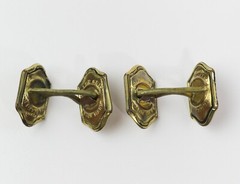 VINTAGE BELAIS TWO TONE 14K GOLD TALON GRIP CUFF LINKS