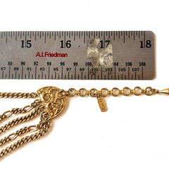 VINTAGE MONET GOLD TONE 5 STRAND NECKLACE 16″ to 18″ Adjustable Chains