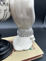 VTG 1950s-1960s CROWN TRIFARI Silver-tone Choker Necklace 2 Piece Set Jewelry