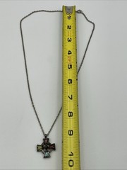 Unique Scottish Celtic Cross Stones Various Colors Necklace Beautiful Christian