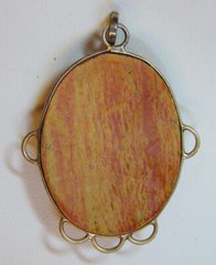 Sterling silver red jasper pendant, 9.6 grams, 1 3/4″ (with bail) x 1 1/4″
