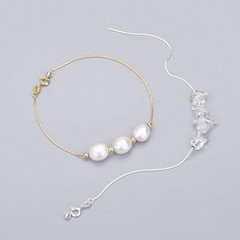 1PC Solid Silver Vermeil Needle Adjustable 0.6mm Wide Box Chain Bracelet FESV57