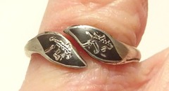 Siam Sterling Silver Ring Antique Size 3.25