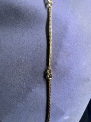 VINTAGE GOLD PLATED LONG TRI LONG GOLD CHAIN 33.5” 5.2MM
