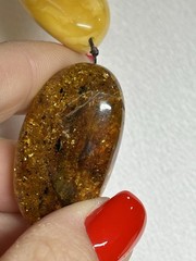 Vintage Baltic Amber Necklace 26” 127g Huge 45mm Beads Butterscotch Cognac