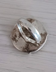 Vtg SJ925 Sterling Silver Indian Coin 1951 Horse Statement Ring One Pice Size 9?