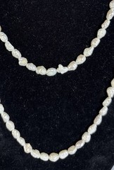 Vintage Baroque Freshwater Pearl Necklace Endless Strand 32 Inches