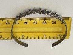 Vintage Nickel Silver – NAVAJO Signed SANFORD Stamped Cuff Adjustable Bracelet