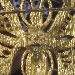 Vintage Large Butterfly Brooch Pin Statement Gold Tone Crystals Rhinestone