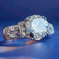 Original EARTH MINED DIAMOND Deco 2ct Engagement Ring Vintage PLATINUM Solitaire