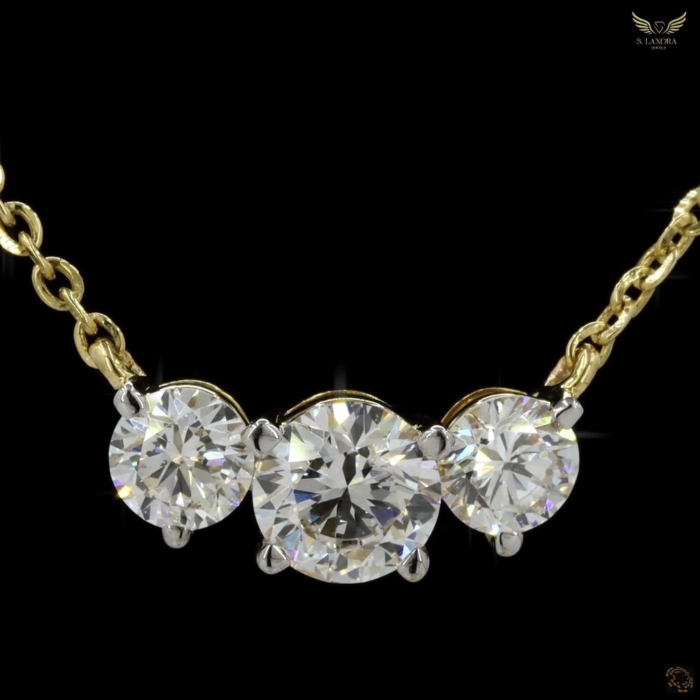 Lab Created Diamond 0.98ct Pendant Necklace Yellow Gold Plated Gift