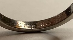 Vintage Sterling 925 Eternity Wedding Band Channel Set CZ Elegant Ring SZ 7.5