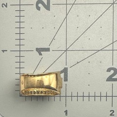 Ross Simons 925 sterling silver gold vermeil cubic zirconia cocktail ring size 7