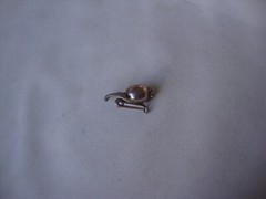 VINTAGE 1970-80s 3D POMEGRANATE LAVENDER TOPAZ STERLING SILVER STAMPED 925 PIN